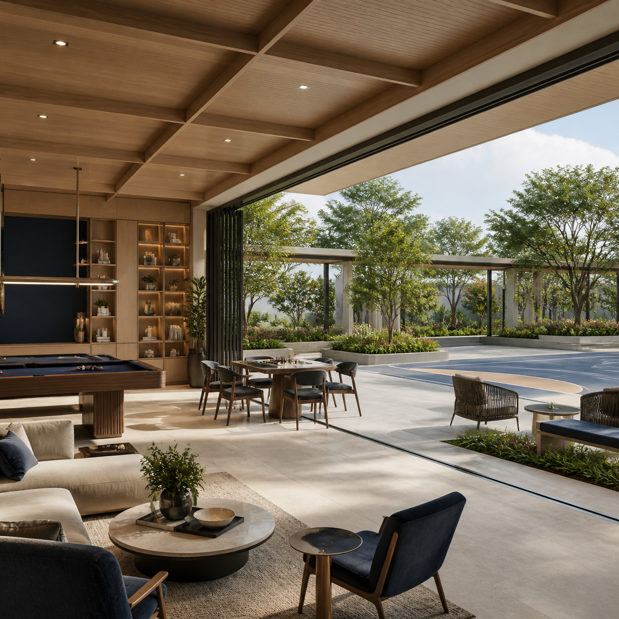 Recreation and community activity space in the Sobha Chikkagubbi amenities visual guide