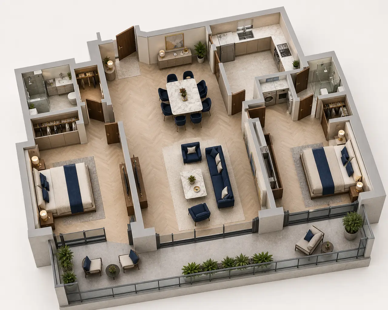 Sobha Chikkagubbi 2 BHK Luxe floor plan image